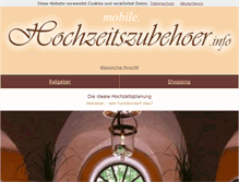 Tablet Screenshot of hochzeitszubehoer.info